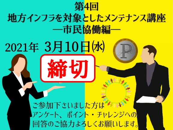 第4回 アンケート ポイント チャレンジ 締切3 10 土木学会インフラメンテナンス総合委員会